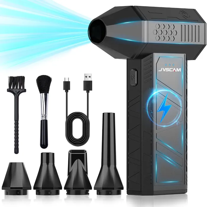JVSCAM X3 Electric Air Duster with nozzles and brushes